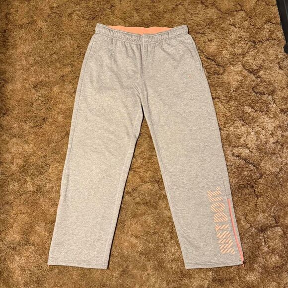 Y2K Nike Small Check Logo "Just Do It” Sweatpants Grey / Pink Large - Picture 1 of 6